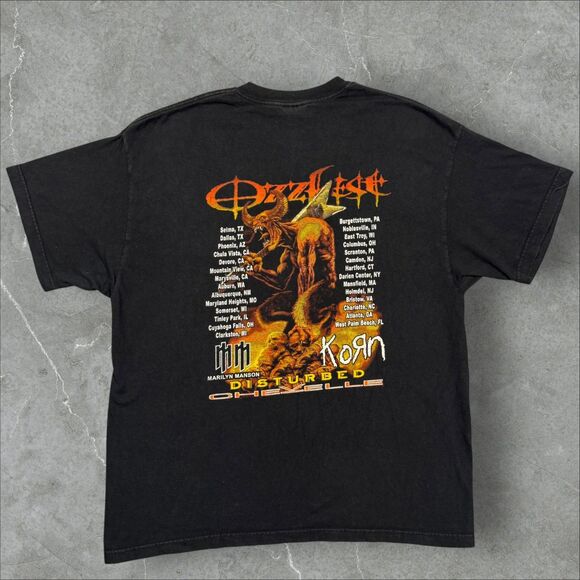 Vintage Ozzfest T-Shirt 2003 Mens XL Ozzy Korn Marilyn Manson Disturbed Y2K - XL - Picture 2 of 9